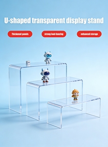 Présentoir en acrylique personnalisable en forme <span class=keywords><strong>de</strong></span> U - Finition recyclable haute transparence Marque YUMEI Modèle YKL-u006 pour expositions <span class=keywords><strong>de</strong></span> jouets et d'aliments - Product Image 2