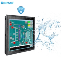 Sinmar Hmi gömülü endüstriyel Tablet bilgisayar Ip65 su geçirmez All In One pencere Android Linux Os dokunmatik ekran kontrol paneli Pc