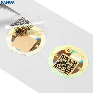 Custom Printing Label Sticker Qr Code Security Qr Cod Serial Number Hologram Sticker Paper Sheet Vinyl Holographic Sticker