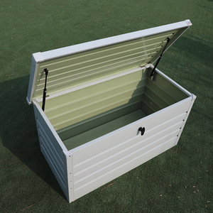 Boîte <span class=keywords><strong>de</strong></span> rangement extérieure en métal, résistante aux intempéries, <span class=keywords><strong>coffre</strong></span> <span class=keywords><strong>de</strong></span> <span class=keywords><strong>jardin</strong></span> durable pour coussins <span class=keywords><strong>de</strong></span> patio, outils et équipements - Product Image 3