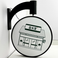 Fabricant d'usine, boîte lumineuse publicitaire double face personnalisée, boîte lumineuse circulaire extérieure, boîte lumineuse ronde à LED, panneau lumineux, signalisation