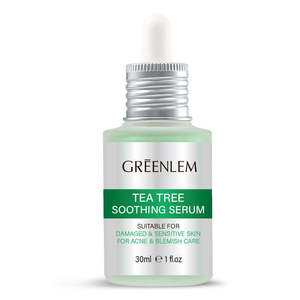 Sérum apaisant à l'arbre à thé GREENLEM avec vitamines C et E pour peaux sensibles, soin anti-acné et anti-imperfections, réparation des peaux abîmées, marque privée - Product Image 6