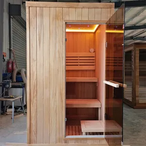 Wholesale High Quality Commercial Infrared Sauna Steam Room Indoor Finnish Sauna For 2 Person