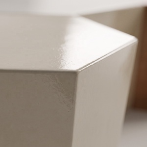 Banc de patio hexagonal en fibre de verre, sièges modulaires d'extérieur pour parcs, centres commerciaux et hôtels - Product Image 4