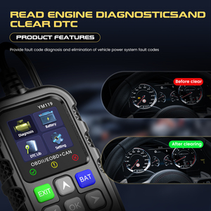 เครื่องมือวินิจฉัยเครื่องยนต์รถยนต์ Podofo OBD 12V หน้าจอ 1.8 นิ้ว ทดสอบข้อมูลเครื่องยนต์ได้อย่างแม่นยำ พร้อมอัปเดตซอฟต์แวร์ฟรีอย่างมีประสิทธิภาพ - Product Image 4