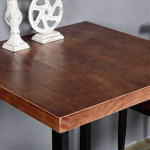 Bàn ăn và ghế kết hợp hiện đại đơn giản Bàn vuông nhỏ đôi gỗ rắn ban công ăn uống trà sữa cửa hàng đồ uống - Product Image 3