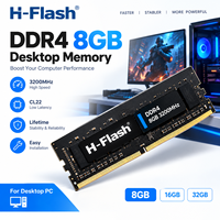 Kit de mémoire de bureau H-Flash 8 Go 16 Go 32 Go DDR4 3200 MHz CL22 2x8 Go Module RAM