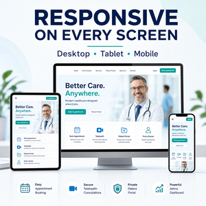 Diseño de Sitios Web de Atención Médica con Seguridad HIPAA para Tablet MAC, Portal Médico para Pacientes, Plataforma de Software de Telesalud - Product Image 3
