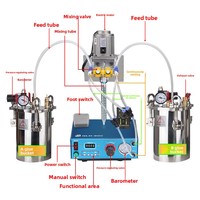 Kit de machine de moulage électrique entièrement automatique QLH-500 à double composant AB avec vanne de mélange, garantie de 3 mois, pour encapsulation époxy, fabriqué en Chine