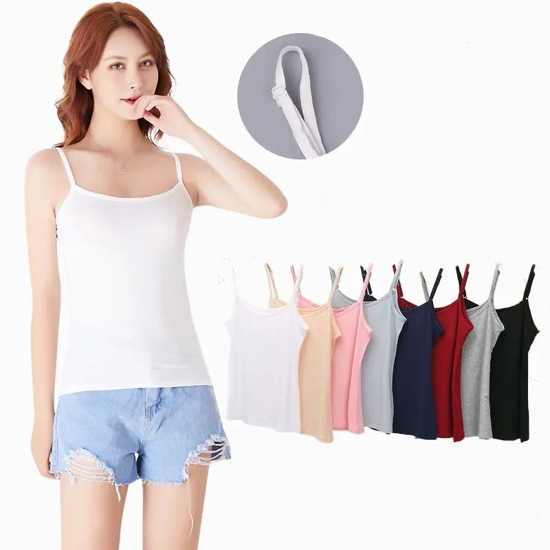 Tank Top dasar remaja perempuan, kamisol sekolah kenyamanan elastis Slim-Fit