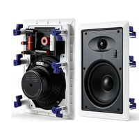 Sistema de Sonido Integrado, Altavoz de Pared para Cine en Casa, Altavoz de Conferencia de 6.5 Pulgadas Integrado en Pared para Transmisión Pública