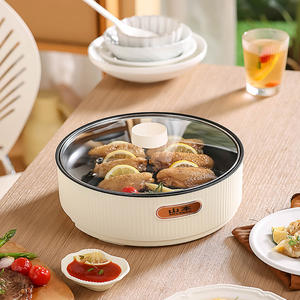 Yuedisi หม้อหุงข้าวไฟฟ้าแบบไม่ติดกระทะกระทะกระทะไฟฟ้าแบบพกพาพร้อมแปรงคลิปบาร์บีคิวออกแบบโลโก้ได้ตามต้องการ - Product Image 5