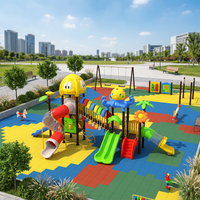 Ensemble d'équipements de jeux pour parcs publics Joyou, robuste, pour enfants et adolescents, avec toboggan en plastique extérieur commercial