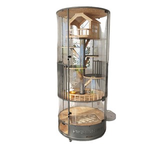 Vitrine <span class=keywords><strong>de</strong></span> Luxe Panoramique à 360° pour Chiens et Chats, Grand Espace, en Verre, avec Toilettes - Product Image 5