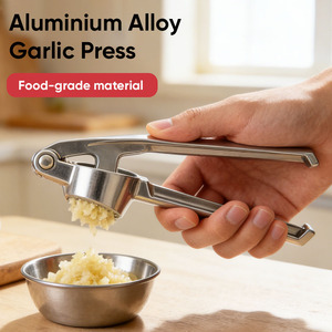 Prensa de Ajo de Aluminio con Palanca, Picadora de Ajo de Alta Resistencia, Utensilio de Cocina de Grado Alimenticio para Uso Comercial y Doméstico - Product Image 1