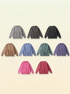 H5585 Fabricant de vêtements, vente en gros, sweat-shirts personnalisés en coton lourd 450 g/m², sweat-shirts à col rond pour hommes - Product Image 4
