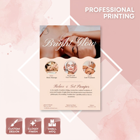 Impression personnalisée de flyers de spa de haute qualité, finition brillante, brochure promotionnelle pour salon de beauté, petit MOQ