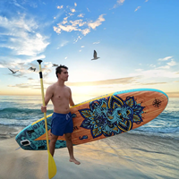 Offre Spéciale Fleur Drop Stitch 11 'Gonflable Yoga Surf Sup Paddle Board Stand up Sup Board pour Adultes