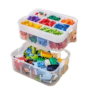 展示隔断盒儿童玩具零件分拣盒手持式模块化储物盒