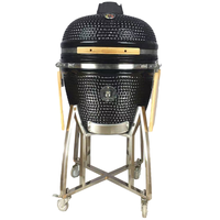 Kimstone 23.5 "Céramique Kamado Grill Haute Qualité Cuisine Extérieure BBQ Pliant Fer Charbon Grill pour Camping