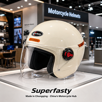 Casque de moto électrique personnalisé en PP à face ouverte avec fermeture rapide pour la conduite en toutes saisons, moto personnalisée