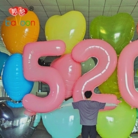 Ballon personnalisable de 60 pouces en nylon PA coloré, grand ballon de 2 m, numéro 520, laminé, pour décoration de festival, Saint-Valentin