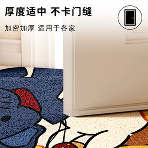 Alfombra de Entrada Rectangular Antideslizante con Diseño de Oso Adorable, Patrón de Animales de Dibujos Animados, Material de Bucle de Seda - Product Image 4