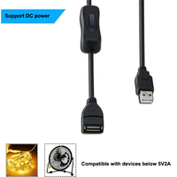 ODM OEM kabel perpanjangan Usb laki-laki ke perempuan kabel dengan saklar on off Usb on off untuk Data Tramsfer
