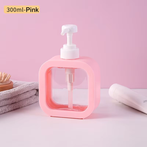 Botellas de champú de plástico Rosa vacías de lujo con bomba - Product Image 1