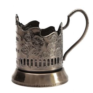 Custom Logo Bronze Podstakannik Russian Hot Tea Coffee Drink Metal Cup Holder - Product Image 6