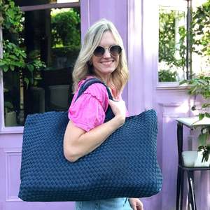 Woven Mahjong Tote <strong>Bag</strong> Large Capacity Travel Beach Handbag With Matching Wrist Pouch Portable Storage <strong>Bag</strong> for Mahjong Tiles - Product Image 1