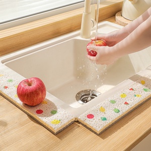 Éponge de nettoyage longue et absorbante en coton de pâte de bois pour évier de cuisine, comptoir et lavabo – Outil absorbant l'eau - Product Image 3