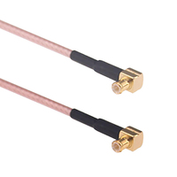 Câble coaxial IoT 50 ohms RG316 assemblage de câble mâle MCX vers MCX à 90 degrés