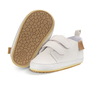 Primavera otoño recién nacido zapatillas gancho y bucle Pu cuero infantil cangrejo suave Anti zapatilla bebé Niño Zapatos Unisex 0 a 18 meses - Product Image 3