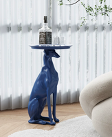 Table d'angle créative en résine pour chien, grande, sur pied, décoration moderne pour salon, table d'appoint et décoration douce