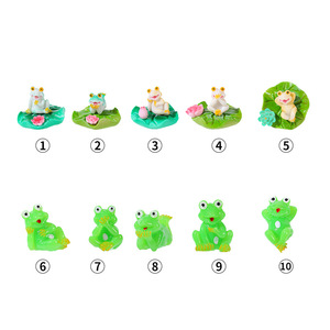 Adornos en Miniatura de Rana, Hoja de Loto de Resina, Decoración para Acuario, Pecera, Botella Ecológica, Accesorios Decorativos, Diseño de Paisaje DIY, Juego de - Product Image 1