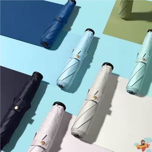 Parapluie compact pliable en 3 sections, ultra-léger, en fibre de carbone, avec logo personnalisé, qualité supérieure, pour femmes, vente en gros - Product Image 2