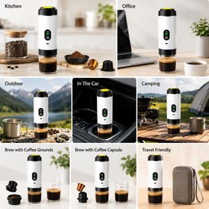 Cafetera Espresso Portátil Personalizada de Fábrica 3 en 1 Compatible con Cápsulas Nespresso y Café Molido Totalmente Automática para Exteriores - Product Image 3