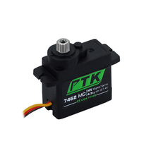 Micro servo PTK 7462 MG 9g, engrenage métallique 5KG 180 °   Servomoteur numérique 1/8 pour DIY en usine, pour voitures RC à aile fixe, hélicoptères et robots