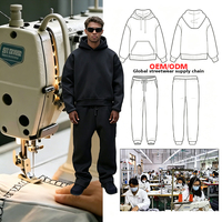 Fabricant OEM ODM Streetwear Ensemble Hoodie Streetwear Oversize Sweat à Capuche Jogger Production sous Marque Privée Vente en Gros