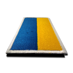 Drapeau européen brodé Patch 3D Chenille tissu dentelle décoration coudre Style vêtements ukrainien Trident emblème crochet dos - Product Image 5