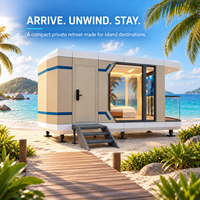 Maison modulaire entièrement en aluminium à vendre, villa préfabriquée résistante à la corrosion pour les îles, les stations balnéaires, les Maldives, les Philippines