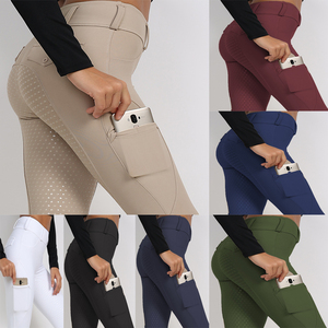 <span class=keywords><strong>Pantalon</strong></span> d'équitation beige pour <span class=keywords><strong>femme</strong></span>, jodhpurs, cuissardes, collants avec poche, extensible dans quatre directions, pour l'équitation anglaise - Product Image 5
