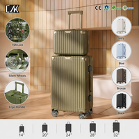 14/20/24/28/32 Zoll PC-Koffer Transparenter Geräuscharmer Rollkoffer mit TSA-Schloss OEM ODM Handgepäck Trolley-Koffer