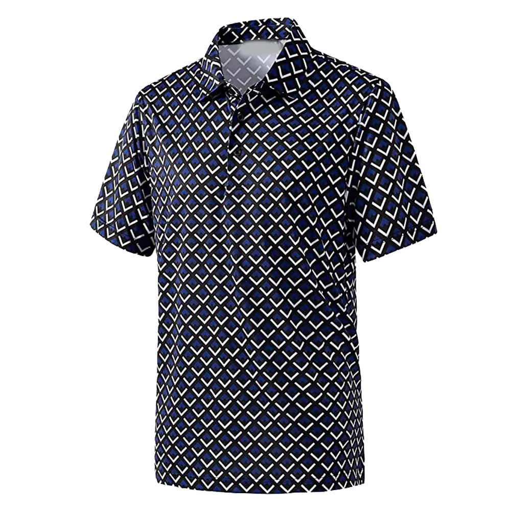 Herren Leistung Polyester Golf Shirts Full Piece Sublimation druck Golf Polo Shirt mit individuellem Logo