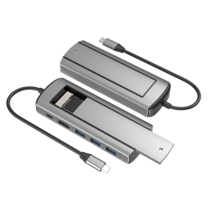 TUTI grosir HUB USB 8 in 1 Hub Hard Disk HDTV <span class=keywords><strong>M</strong></span>.2 NVME SATA SSD stasiun dok untuk Laptop - Product Image 6