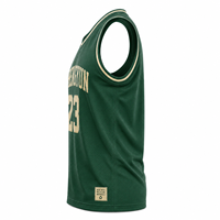Maillot de basket en polyester recyclé écologique certifié GRS – Haut d'entraînement vert et durable