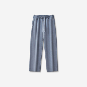 Hepl017 axit cổ điển rửa đau khổ 360gsm nặng trọng lượng thẳng chân cắt cho xếp chồng trên giày dép lông cừu bông Sweatpants - Product Image 4