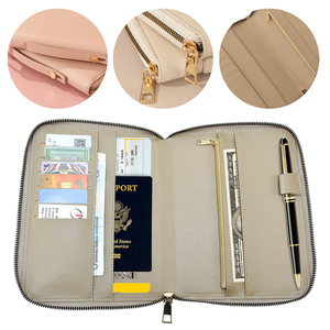 Elegante organizador de cuadernos maternos e infantiles de lujo de cuero PU con estilo Multi bolsa de almacenamiento de tarjetas cartera cuaderno de medicina - Product Image 5