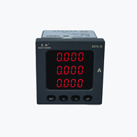 EASTSONG ES72-I3 Amperímetro Digital Trifásico de CA de 72 mm, 5A 1A, LED Rojo, Medidor de Corriente Trifásico, RS485 Half-Duplex Modbus RTU 0.5